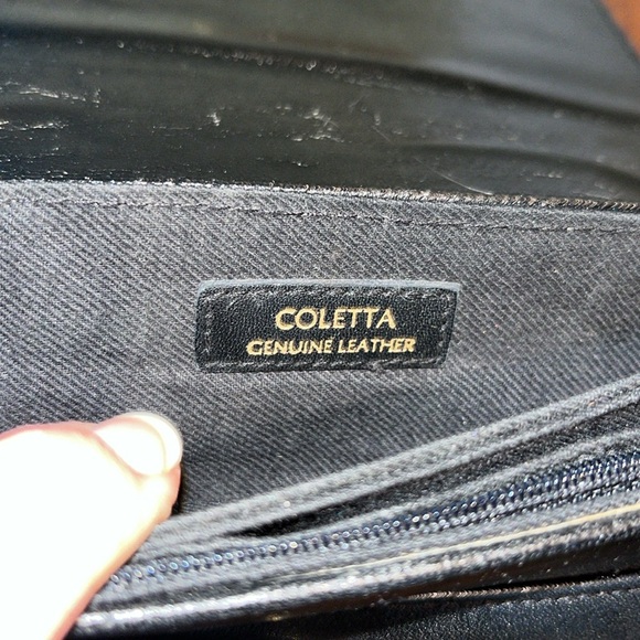 Coletta Crossbody bag shoulder bag Black Genuine leather With wallet/mirror - Picture 15 of 15